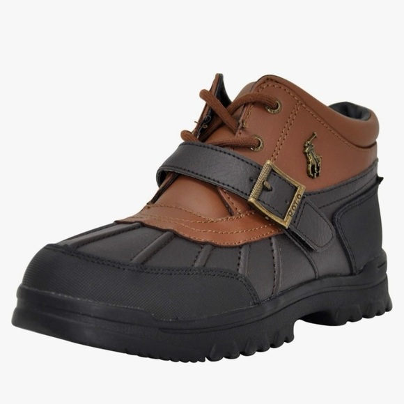 Polo Ralph Lauren Kids Brown and Black Boots Size